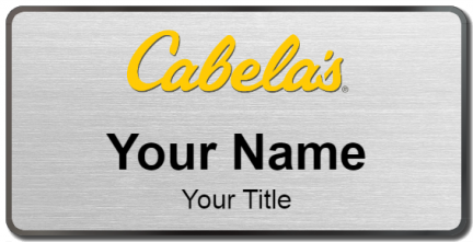 Custom name badges for Cabelas Outfitters