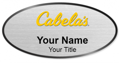 Custom name badges for Cabelas Outfitters