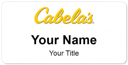 Custom name badges for Cabelas Outfitters