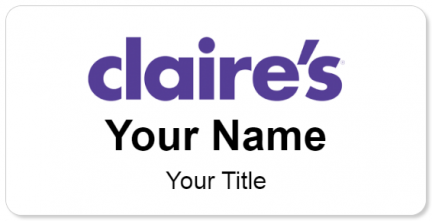 Custom name badges for Claires