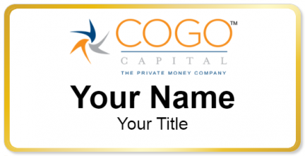 Custom name badges for Cogo Capital