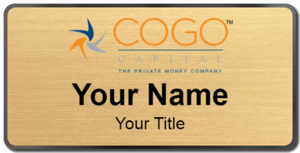 Custom name badges for Cogo Capital