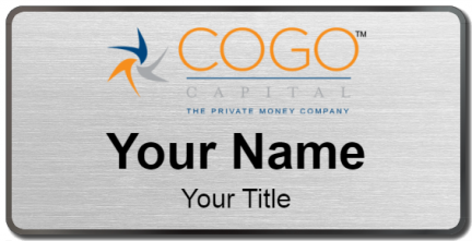 Custom name badges for Cogo Capital