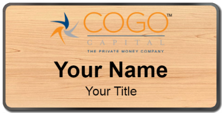 Custom name badges for Cogo Capital