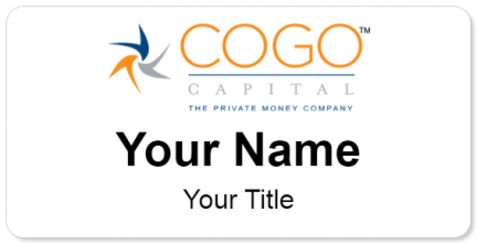 Custom name badges for Cogo Capital