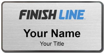 Custom name badges for Finish Line Shoe Stores