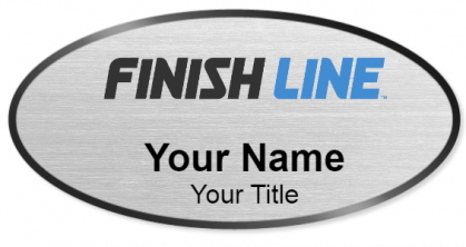 Custom name badges for Finish Line Shoe Stores