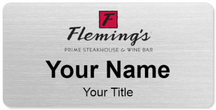 Custom name badges for Flemings Steakhouse & Wine Bar