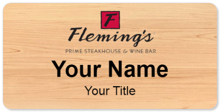 Custom name badges for Flemings Steakhouse & Wine Bar