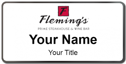 Custom name badges for Flemings Steakhouse & Wine Bar