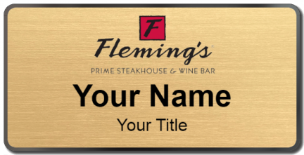 Custom name badges for Flemings Steakhouse & Wine Bar