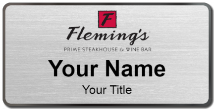 Custom name badges for Flemings Steakhouse & Wine Bar