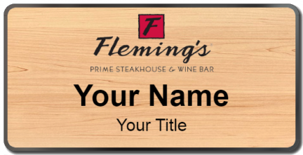 Custom name badges for Flemings Steakhouse & Wine Bar
