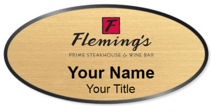 Custom name badges for Flemings Steakhouse & Wine Bar