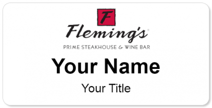 Custom name badges for Flemings Steakhouse & Wine Bar