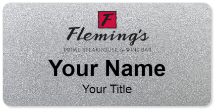 Custom name badges for Flemings Steakhouse & Wine Bar