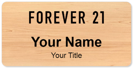 Custom name badges for Forever 21