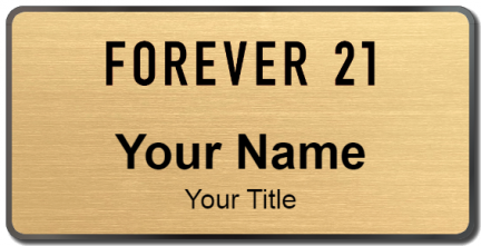 Custom name badges for Forever 21