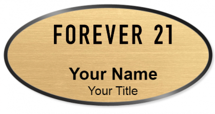 Custom name badges for Forever 21