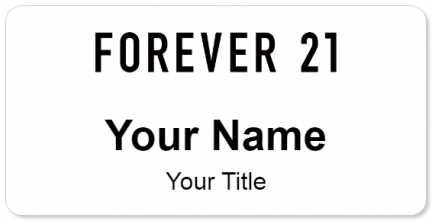 Custom name badges for Forever 21