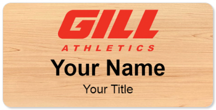 Custom name badges for Gill Athletics