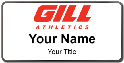 Custom name badges for Gill Athletics