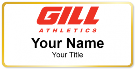 Custom name badges for Gill Athletics
