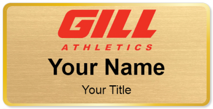 Custom name badges for Gill Athletics