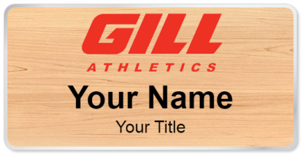 Custom name badges for Gill Athletics