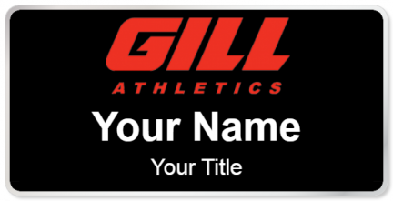 Custom name badges for Gill Athletics