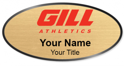 Custom name badges for Gill Athletics