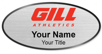 Custom name badges for Gill Athletics
