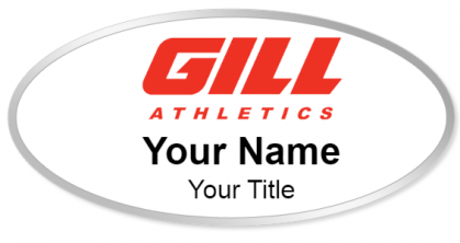 Custom name badges for Gill Athletics