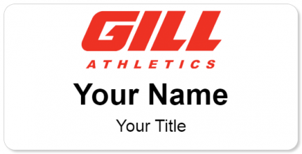 Custom name badges for Gill Athletics