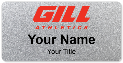 Custom name badges for Gill Athletics