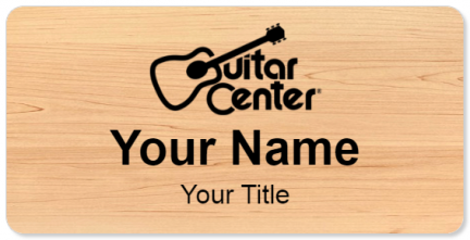 Custom name badges for Guitar Center