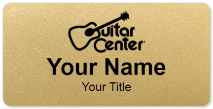 Custom name badges for Guitar Center