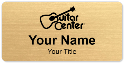 Custom name badges for Guitar Center