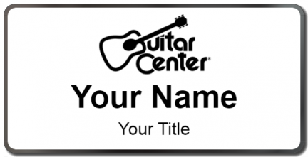 Custom name badges for Guitar Center