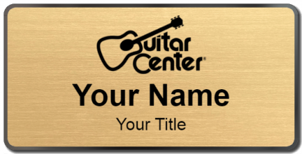 Custom name badges for Guitar Center
