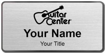 Custom name badges for Guitar Center