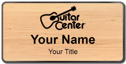 Custom name badges for Guitar Center