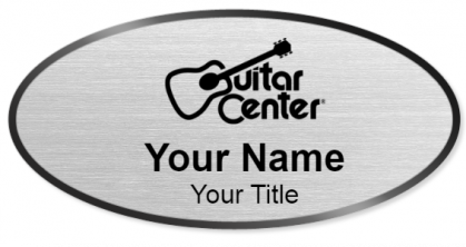 Custom name badges for Guitar Center