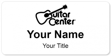 Custom name badges for Guitar Center
