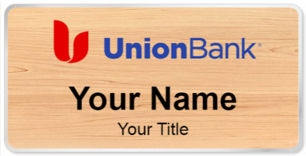 Custom name badges for Union Bank