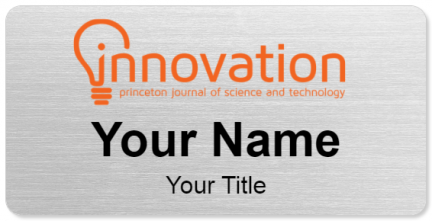 Custom name badges for Innovation Princeton Journal of Science & Techno