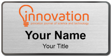 Custom name badges for Innovation Princeton Journal of Science & Techno