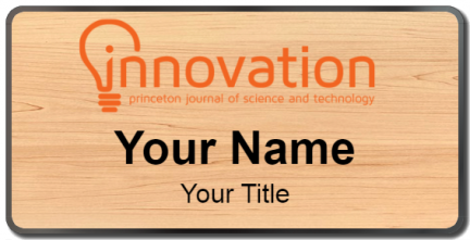 Custom name badges for Innovation Princeton Journal of Science & Techno