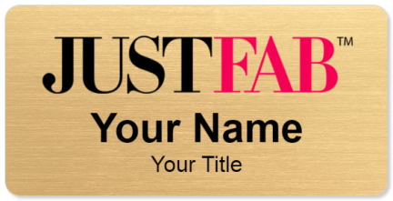Custom name badges for JUSTFAB
