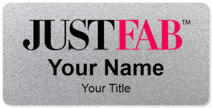 Custom name badges for JUSTFAB